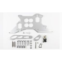 1.75" BORE 4150 4 HOLE PLENUM CLEAR PUSH/PULL THROTTLE CABLE MOUNTING BRACKET &