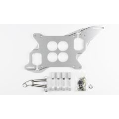1.75" BORE 4150 4 HOLE PLENUM CLEAR ROD TYPE THROTTLE CABLE MOUNTING BRACKET & S
