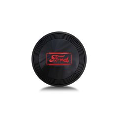 Horn Button, Plastic, Single Contact, Red Ford Logo, Black for Mark 40 Wheels