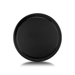 Horn Button, Billet Aluminum, Single Contact, Smooth, Black for MK4/9 Wheels
