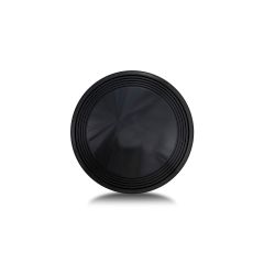 Horn Button, Billet Aluminum, Single Contact, Domed Smooth, Gloss Black for Mark