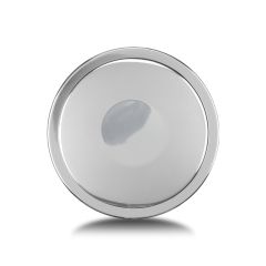 Horn Button, Aluminum Covered, Double Contact, Smooth, Polished for MK4/9 Wheels