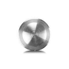 Horn Button, Billet Aluminum, Single Contact, Domed Smooth, Machined Finish for