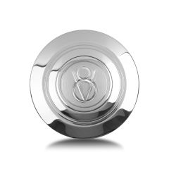 Horn Button, Billet Aluminum, Single Contact, Domed V-8 Logo, Polished for MK4/9