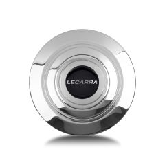 Horn Button, Billet Aluminum, Single Contact, Domed Lecarra Logo, Polished for M