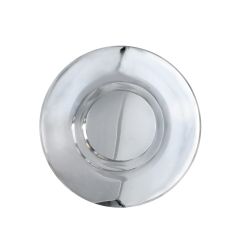 Center Cap, Billet Aluminum, Domed Smooth, Polished for 3 Bolt Banjo Wheel