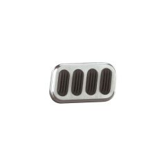 STANDARD BRUSHED BRAKE PEDAL PAD WITH RUBBER INSERT