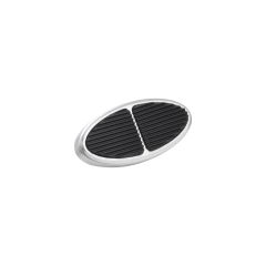 STANDARD OVAL BRUSHED BRAKE PEDAL PAD WITH RUBBER INSERT