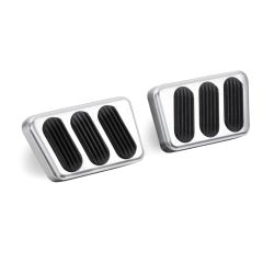 BRAKE/CLUTCH PEDAL PADS FOR '64-'70 MUSTANG WITH RUBBER INSERT PAIR