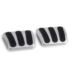 CURVED BRAKE/CLUTCH PEDAL PADS FOR '64-'72 CHEVELLE WITH RUBBER INSERT