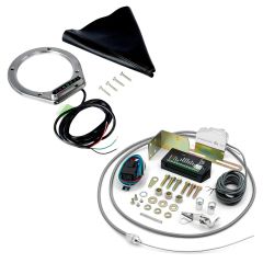 ROUND BRUSHED BOOT INDICATOR FOR 700/4L60 WITH HORIZONTAL DISPLAY & SENSOR KIT