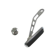 CHROME STEEL THROTTLE PEDAL FOR LOKAR DRIVE-BY-WIRE WITH RUBBER INSERT