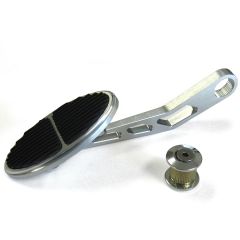 STANDARD OVAL THROTTLE PEDAL FOR LOKAR DRIVE-BY-WIRE WITH RUBBER INSERT