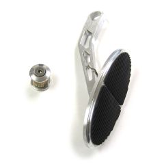 XL OVAL THROTTLE PEDAL FOR LOKAR DRIVE-BY-WIRE WITH RUBBER INSERT