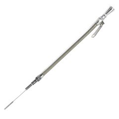 24" HI-TECH FLEXIBLE STAINLESS ENGINE DIPSTICK CHEVY BIG BLOCK PUSH INTO PAN