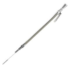 HI-TECH FLEXIBLE STAINLESS ENGINE DIPSTICK CHEVY BIG BLOCK PUSH INTO PAN