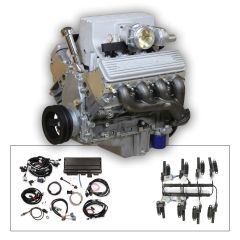 57 Fuelie Crate Engine, LS3 495 HP, unpainted with cast finish SB Chevy Valve Co