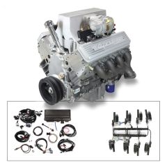 62 Fuelie Crate Engine, LS3 495 HP, unpainted with cast finish SB Chevy Valve Co