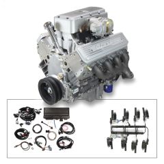 63 Fuelie Crate Engine, LS3 495 HP, unpainted with cast finish SB Chevy Valve Co
