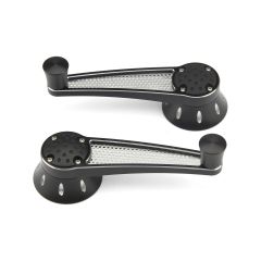 PRO TOURING WINDOW CRANK HANDLE SET MESH BLACK EARLY GM PRE-1949
