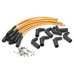 PLUG WIRE KIT LS 90D COIL TO 180D PLUG CUT TO FIT TAN WITH BLACK & RED TRACERS