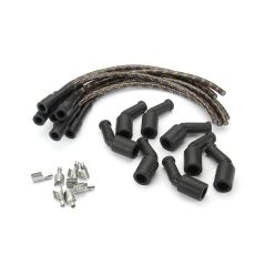 PLUG WIRE KIT LS 135D COIL TO 180D PLUG CUT TO FIT BLACK WITH ORANGE TRACERS