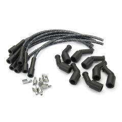 PLUG WIRE KIT LS 135D COIL TO 180D PLUG CUT TO FIT BLACK WITH BLUE TRACERS