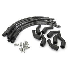 PLUG WIRE KIT LS 135D COIL TO 180D PLUG CUT TO FIT BLACK WITH WHITE TRACERS