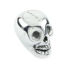 SHIFT KNOB PUSH BUTTON SKULL POLISHED GM 2 SPEED PRNDL