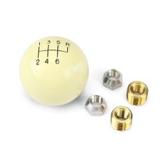SHIFT KNOB SOLID RESIN 2" ROUND IVORY 6 SPEED