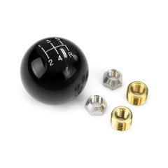 SHIFT KNOB SOLID RESIN 2" ROUND BLACK 5 SPEED