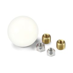 SHIFT KNOB SOLID RESIN 2-1/4" ROUND WHITE