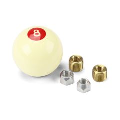SHIFT KNOB SOLID RESIN 2-1/4" ROUND IVORY & RED 8-BALL