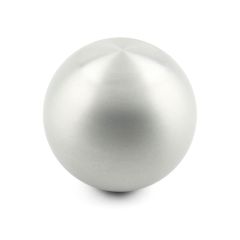 SHIFT KNOB SOLID ALUMINUM 2" ROUND BRUSHED 3/8"-24
