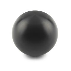 SHIFT KNOB SOLID ALUMINUM 2" ROUND BLACK 3/8"-24