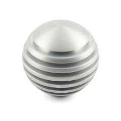 SHIFT KNOB SOLID ALUMINUM 2" VENETIAN BRUSHED 3/8"-24