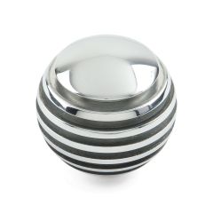 SHIFT KNOB SOLID ALUMINUM 2" VENETIAN POLISHED 3/8"-24