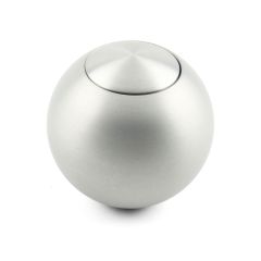 SHIFT KNOB PUSH BUTTON ROUND BRUSHED PLAIN