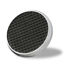 CHROME STEEL ROUND BRAKE PEDAL PAD