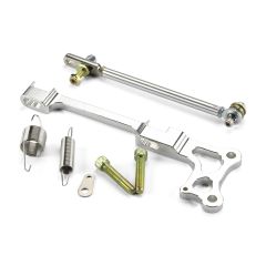 BILLET ALUMINUM EDELBROCK CARB BRACKET & SPRINGS WITH PROGRESSIVE LINKAGE ROD