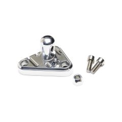POLISHED TUNED-PORT BILLET ALUMINUM BRACKET WITH SINGLE STUD