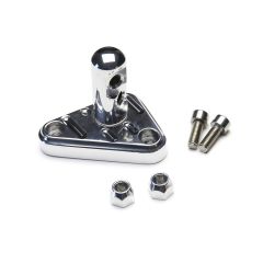 POLISHED TUNED-PORT BILLET ALUMINUM BRACKET WITH DOUBLE STUD