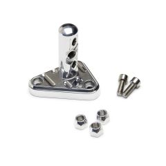 POLISHED TUNED-PORT BILLET ALUMINUM BRACKET WITH TRIPLE STUD