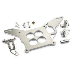 BILLET ALUMINUM THROTTLE BRACKET WITH KICKDOWN & SPRING RETURN KIT BRUSHED