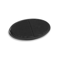 XL OVAL BLACK BRAKE PEDAL PAD WITH RUBBER INSERT