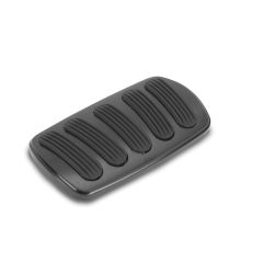 CURVED BLACK AUTO BRAKE PEDAL PAD FOR '62-'67 CHEVY II/NOVA WITH RUBBER INSERT