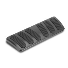 CURVED BLACK AUTO BRAKE PEDAL PAD FOR '67-'81 CAMARO/FIREBIRD WITH RUBBER INSERT