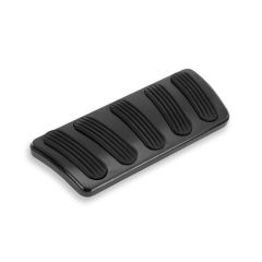 CURVED BLACK AUTO BRAKE PEDAL PAD FOR '76-'03 CHEVY TRUCK WITH RUBBER INSERT