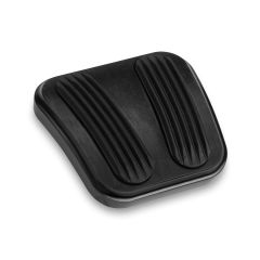 CURVED BLACK E-BRAKE PEDAL PAD FOR '67-'68 CAMARO/FIREBIRD WITH RUBBER INSERT