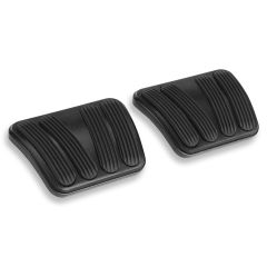 CURVED BLACK BRAKE/CLUTCH PEDAL PADS FOR '67-'72 C-10 TRUCK PAIR